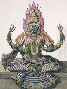 Parvati, from Voyage aux Indes et a la Chine by Pierre Sonnerat, engraved by Poisson, published 1782 by Pierre Sonnerat