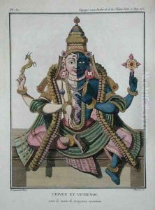 Hari-Hara, from Voyage aux Indes et a la Chin by Pierre Sonnerat, engraved by Poisson, published 1782