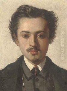 Portrait of Francesco Coppola Castaldo, bust-length, in a black coat and white collar