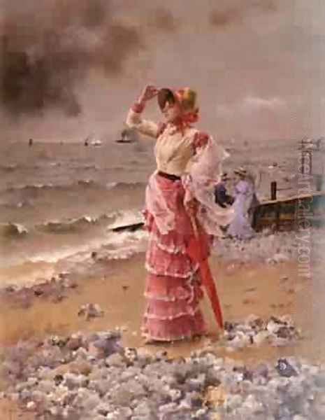 Femme Elegante Voyant Filer Un Vapeur - view 1