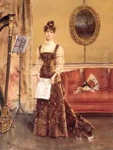 Le Femme a la Harpe by Aime Stevens