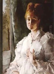 Portrait of a Woman in White by Aime Stevens