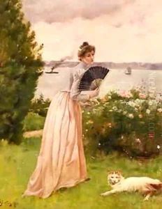 La Dame A L Eventail by Aime Stevens