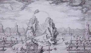 Fireworks to Celebrate the Birth of the Dauphin son of Louis XV engraved by Jean Dumont Le Romain 1701-81 1730 by Giovanni Niccolo Servandoni