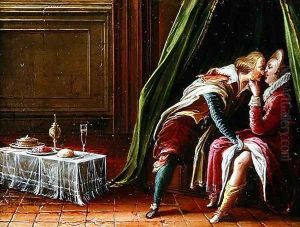 Amorous couple in an interior, 1605