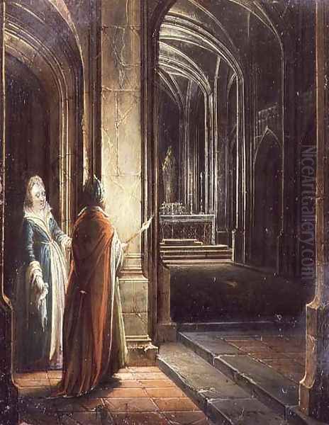 Figures in a Church - view 1