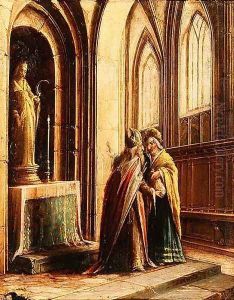 Two Figures in a Church