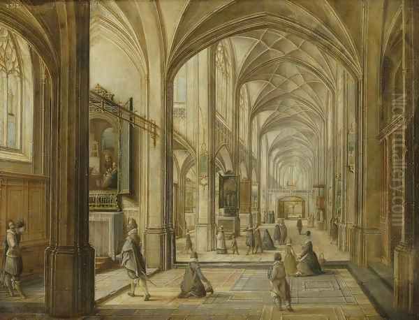 Interior of a Gothic Church - view 1