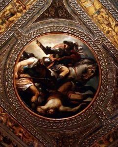 The Force of Arms, from the ceiling of the library, 1556