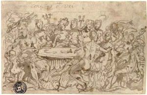 The Banquet of the Gods by Andrea Schiavone