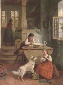 Preparing dessert by Paul Seignac