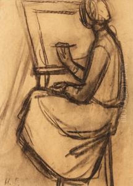 Woman At The Easel - view 1