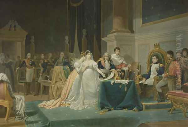 The Divorce of the Empress Josephine 1763-1814 15th December 1809, engraved by Jean Pierre Marie Jazet 1788-1871 1851 - view 1