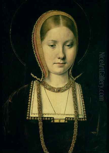 Portrait of a woman, possibly Catherine of Aragon 1485-1536, c.1503-4 - view 1