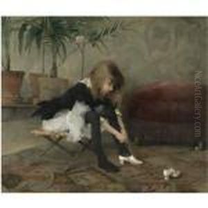 Tanssiaiskengat; Balskorna (dancing Shoes) by Helene Schjerfbeck