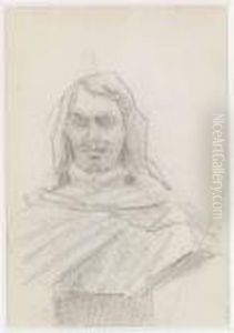 Studie Av Skulpturbyst by Helene Schjerfbeck