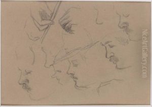 Studier Av Man Med Mustasch by Helene Schjerfbeck