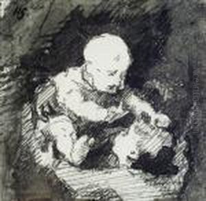 Aiti Ja Lapsi. by Helene Schjerfbeck