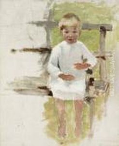 Barnet Pa Banken by Helene Schjerfbeck