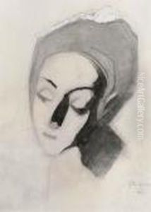 Spanjorska Efter El Greco, Blek Madonna by Helene Schjerfbeck