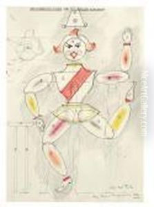 Zwischenspiel-figur Zum 'figuralenkabinett' by Oskar Schlemmer