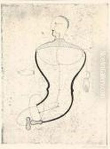 Abstrakte Figur, Nach Links by Oskar Schlemmer