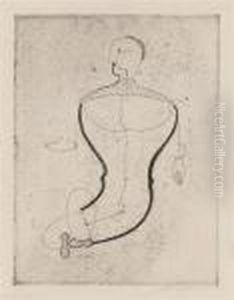 Abstrakte Figur by Oskar Schlemmer