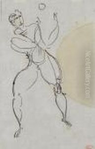 Ballspieler / Ballplayer by Oskar Schlemmer