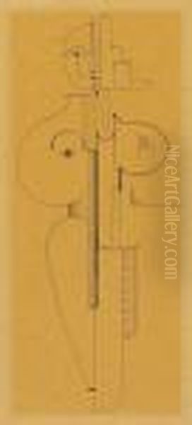 Abstrakte Figur, Frontal / Abstract Figure, Frontal by Oskar Schlemmer