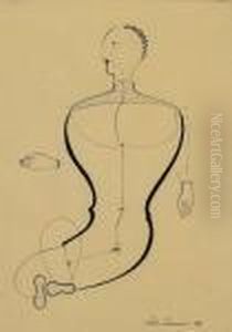 Abstrakte Figur Bzw by Oskar Schlemmer