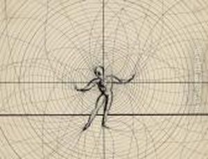 Egozentrische Raumlineatur (egocentric Space-delineation) by Oskar Schlemmer