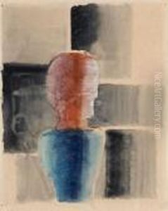 Halbfigur In Rechteckfeldern by Oskar Schlemmer
