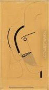 Kopf Mit Punktiertem Profil by Oskar Schlemmer