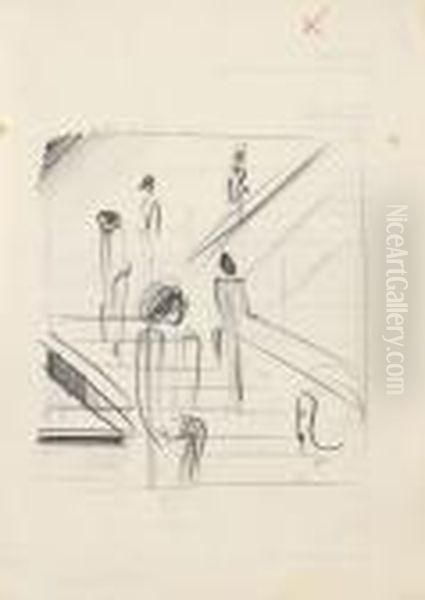 Bauhaustreppe / Bauhaus Staircase by Oskar Schlemmer