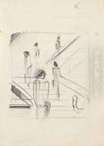 Bauhaustreppe / Bauhaus Staircase by Oskar Schlemmer