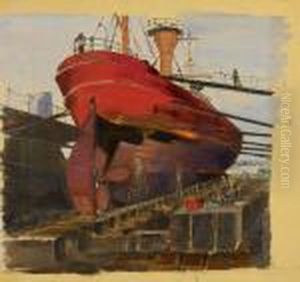 Feuerschiff Im Trockendock by Oskar Schlemmer