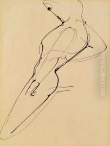 Figur Schrag Nach Links by Oskar Schlemmer