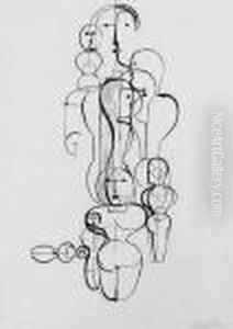 Konzentrische Gruppe (figurenplan K 1) by Oskar Schlemmer