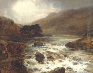 River from the hills, in full spate
