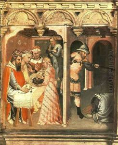 Feast of Herod 1385 by Luca Spinello Aretino