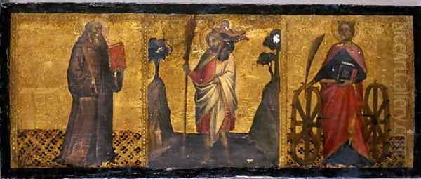 St. Benedict, St. Christopher and St. Catherine, c.1400 - view 1