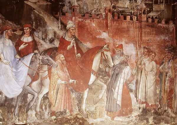 The History of Pope Alexander III 1105-81- The Entrance of the Pope and Emperor Frederick Barbarossa c.1123-90 into Rome, 1407 - view 1