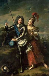 Philippe II dOrleans 1674-1723 the Regent of France and Madame de Parabere as Minerva, c.1716 by Jean-Baptiste Santerre