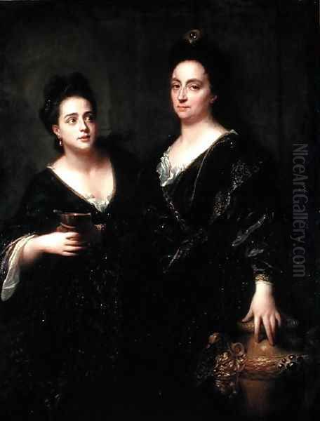Portrait of Two Actresses, 1699 by Jean-Baptiste Santerre