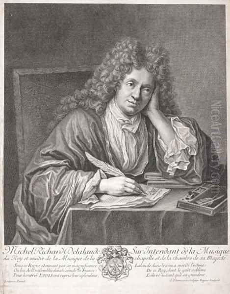 Michel Richard Delalande 1657-1726 engraved by Simon Thomassin 1655-1733 - view 1