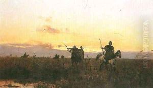 At the Steppe by Zygmunt Sidorowicz