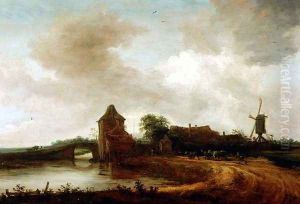 A River Landscape by Cornelis Symonsz van der Schalcke