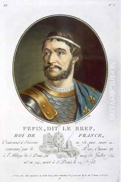Portrait of Pepin, Called Le Bref, King of France 714-768, engraved by Madame de Cernel, 1789 - view 1