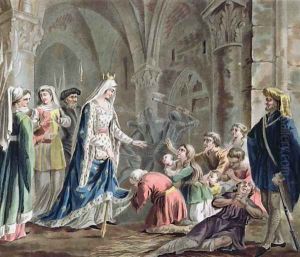 Blanche de Castille 1185-1252 Breaks up the Prisons of the Chapter of Paris, engraved by Jean Baptiste Morret fl. 1790-1820 1787