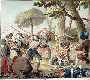 Gaston de Foix 1488-1512 Slain at the Battle of Ravenna, engraved by Roger, 1788 Gaston de Foix 1488-1512 Slain at the Battle of Ravenna, engraved by Roger, 1788